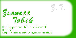 zsanett tobik business card